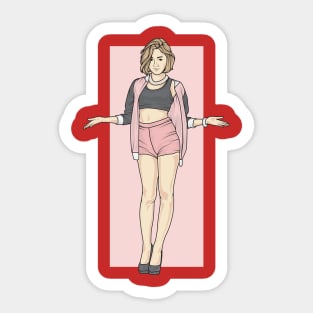 Idol In Pink Outfit Sticker